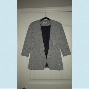 Calvin Klein Quarter-Sleeve Waterfall Front Coat